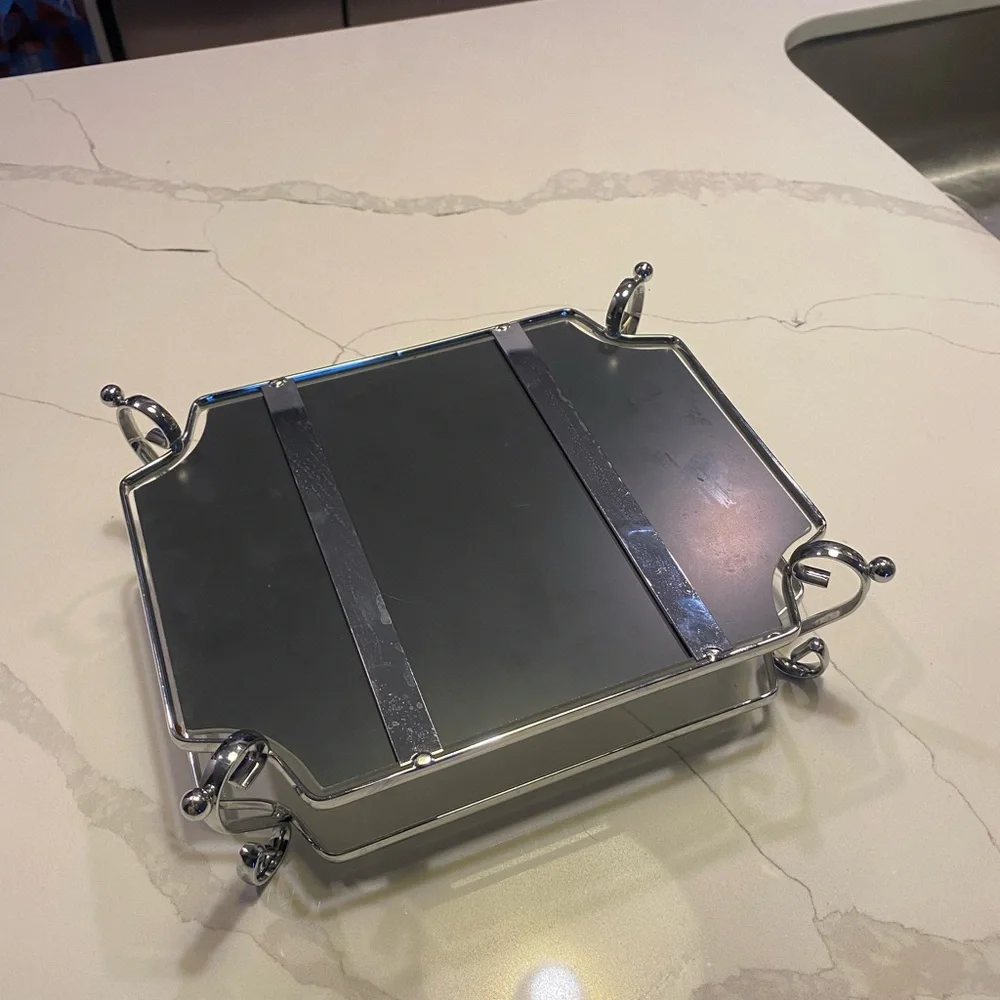 Elegant Silver Vanity Tray